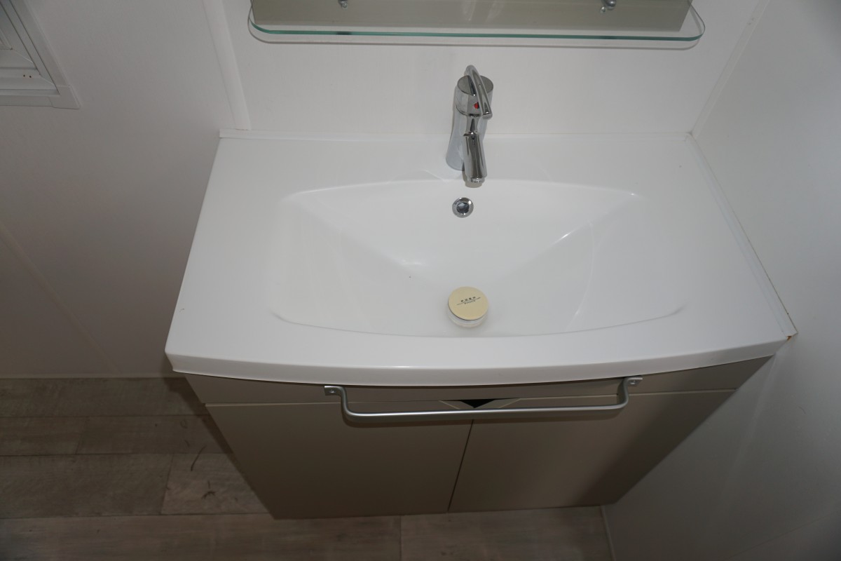 lavabo salle de bain du mobil home d’occasion 2ch irm riviera suite 2016