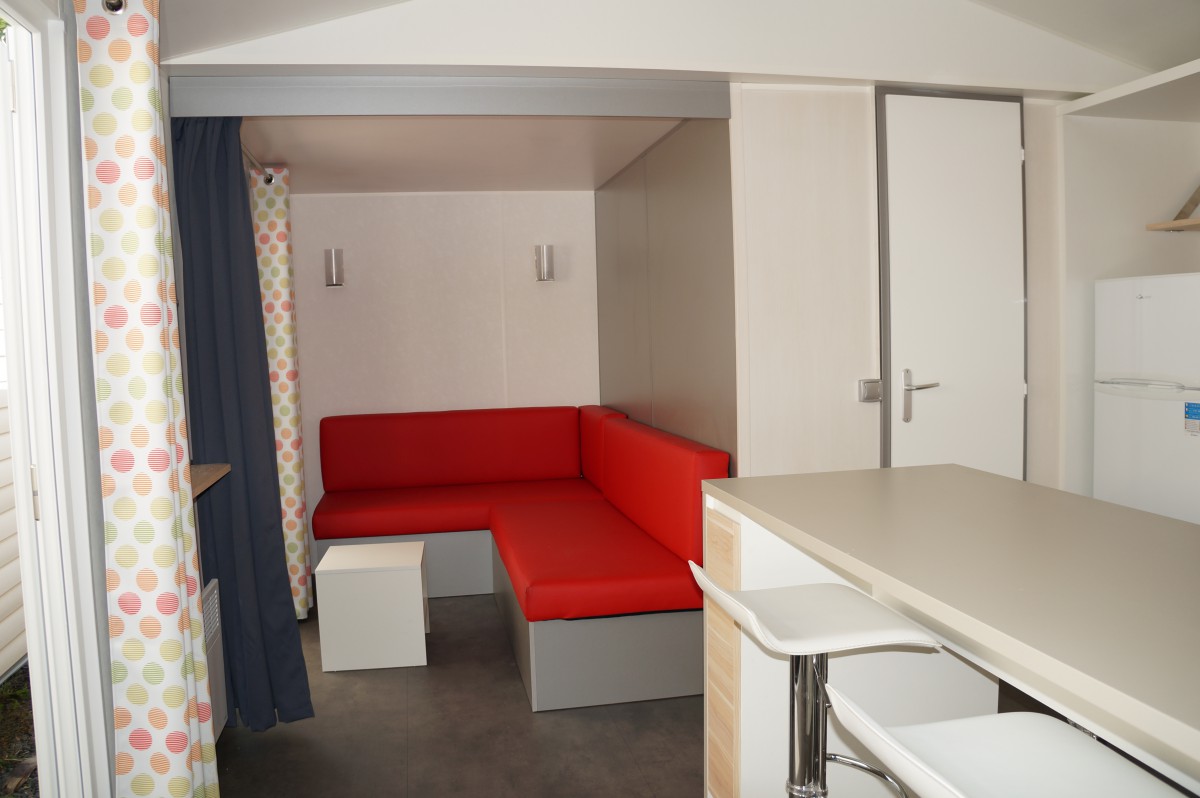 Pièce à vivre du mobil home O'Hara 784 2 chambres 2015