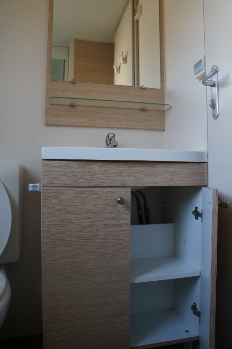 Meuble sdb privative du mobil home occasion IRM Apollon Confort 2010
