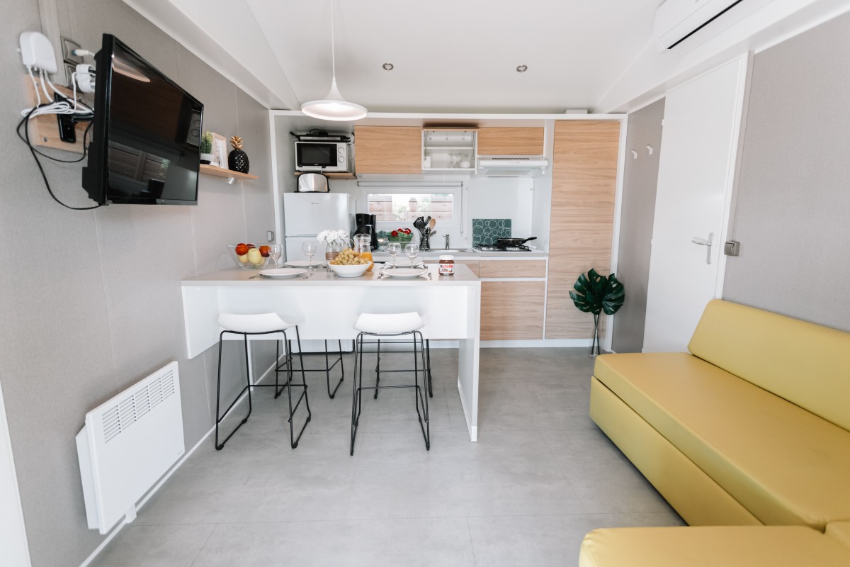 Intérieur du mobil home d'occasion O'HARA 865 2S 2018 2 chambres et 2 salles d'eau
