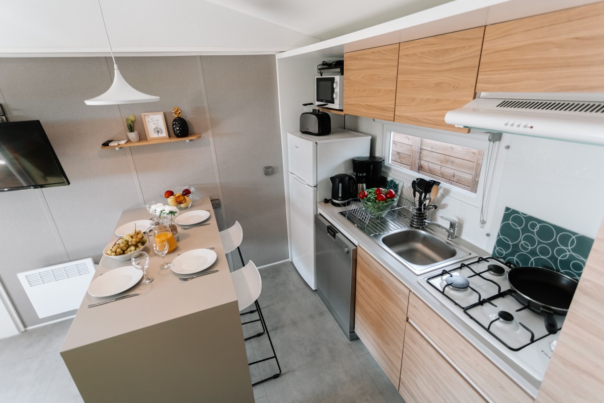 Intérieur du mobil home d'occasion O'HARA 865 2S 2018 2 chambres et 2 salles d'eau
