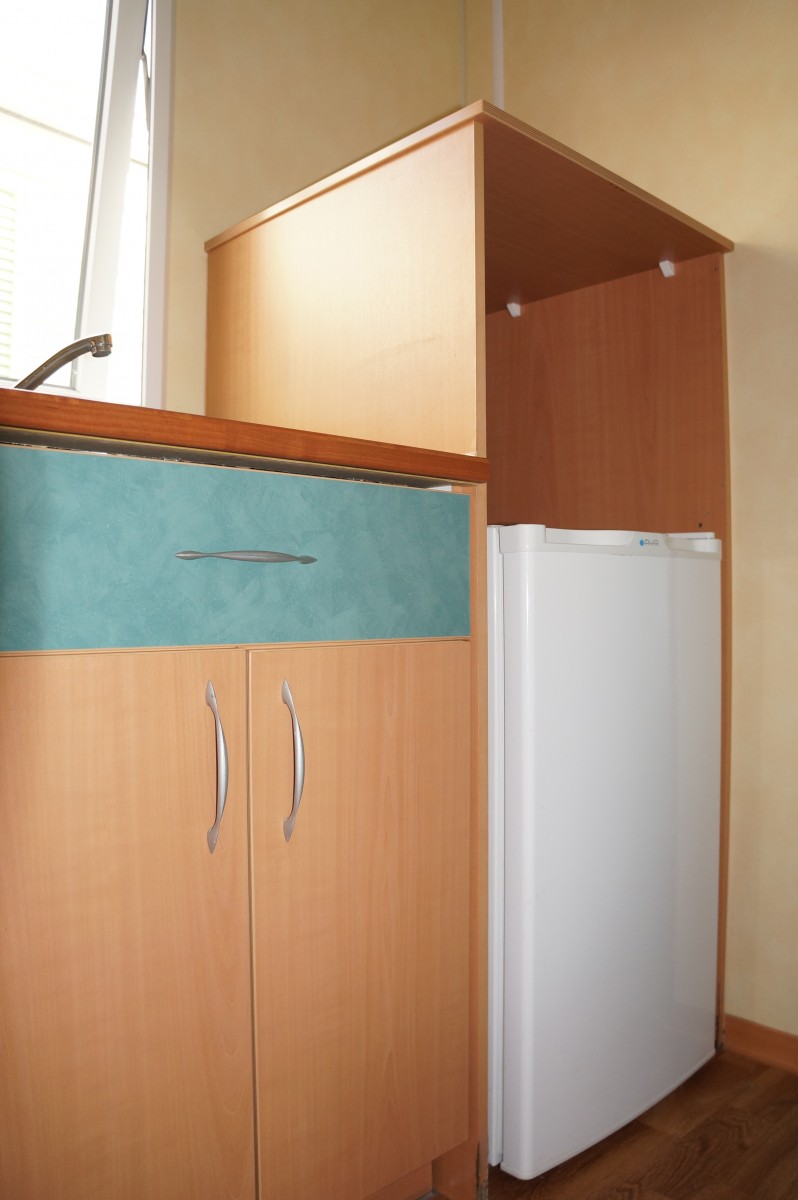 mobil home d'occasion IRM Super Mercure standard 2002 cuisine avec réfrigérateur top